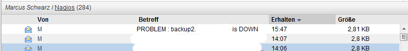 problem: backup2 is down
